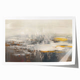 Abstract wall art print showcasing vibrant strokes and lines in shades of blue, orange, and yellow, ideal for modern decor and artistic spaces.