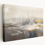 Stretched canvas wall art showcasing an abstract design with colorful strokes and lines, perfect for modern home decor and artistic ambiance.