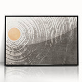 Framed abstract wall art showcasing colorful strokes and lines in a modern design, featuring a sleek black frame that enhances its vibrant aesthetics.