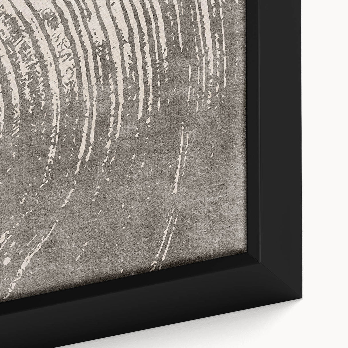 Close-up of a framed abstract wall art piece showcasing vibrant strokes and lines in bold colors, perfect for modern home decor.