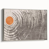 Framed abstract wall art featuring fluid strokes and lines in silver tones, showcasing a modern design perfect for contemporary decor.