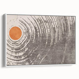 Framed wall art featuring abstract strokes and lines in a modern design, set against a white background, showcasing vibrant colors and textures.