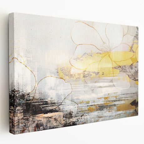 Abstract wall art canvas showcasing vibrant strokes and lines in bold colors, ideal for modern decor and artistic home styling.