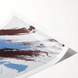 Abstract wall art print showcasing vibrant strokes and lines in a modern design, ideal for contemporary home decor and artistic expression.