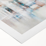 Abstract wall art canvas print showcasing vibrant strokes and lines in shades of blue, red, and gold, perfect for modern interior decor.