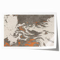 Abstract wall art print featuring vibrant strokes and lines in bold colors, perfect for modern home decor or office spaces, rolled for easy framing.