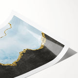 Abstract strokes and lines in vibrant colors create a modern wall art print, designed for stylish interior decor and artistic flair.