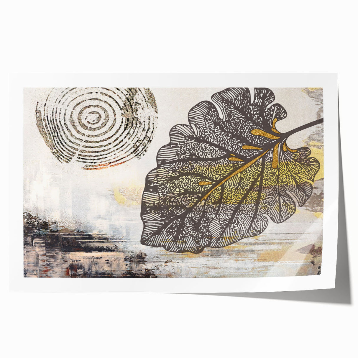 Abstract wall art print featuring vibrant multicolored strokes and lines on a textured background, perfect for contemporary home decor. Ideal for adding a modern artistic touch to living spaces or office environments.