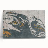 Abstract wall art showcasing dynamic strokes and lines in vibrant colors, designed on stretched canvas, perfect for modern home decor.