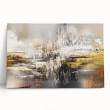 Abstract wall art design showcasing vibrant strokes and lines in a variety of colors, printed on stretched canvas, perfect for modern decor.