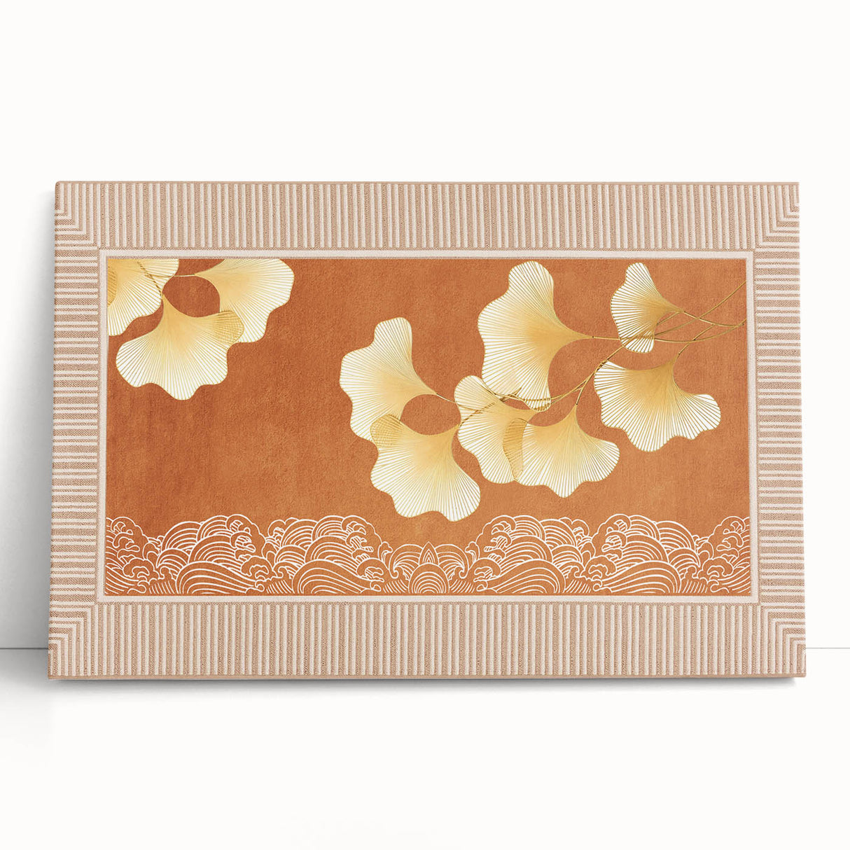 Abstract wall art design with colorful strokes and lines on stretched canvas, showcasing vibrant hues and modern aesthetics, perfect for contemporary decor.