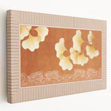 Stretched canvas wall art featuring an abstract design of colorful strokes and lines, showcasing vibrant hues and modern artistic flair.