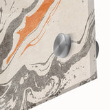Close-up of an abstract wall art design showcasing vibrant strokes and lines in bold colors, perfect for modern decor settings.