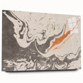 Abstract wall art featuring colorful strokes and lines in a modern design, displayed in a sleek acrylic frame with mounting pins, perfect for contemporary decor.