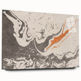 Abstract wall art featuring colorful strokes and lines in a modern design, displayed in a sleek acrylic frame with mounting pins, perfect for contemporary decor.