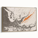 Framed abstract wall art showcasing elegant gold strokes and lines on a textured canvas, ideal for modern home decor and artistic interiors.
