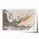 Abstract wall art print showcasing vibrant strokes and lines in a modern design, ideal for contemporary home decor, rolled for easy framing.