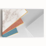 Abstract wall art featuring vibrant strokes and lines in bold colors, showcased on a stretched canvas with a modern design aesthetic.