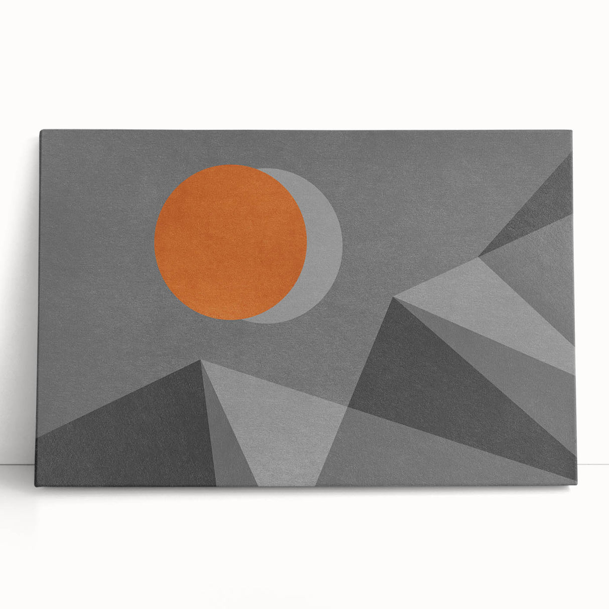 Abstract canvas wall art showcasing vibrant strokes and lines in shades of blue, orange, and yellow, perfect for modern home decor.