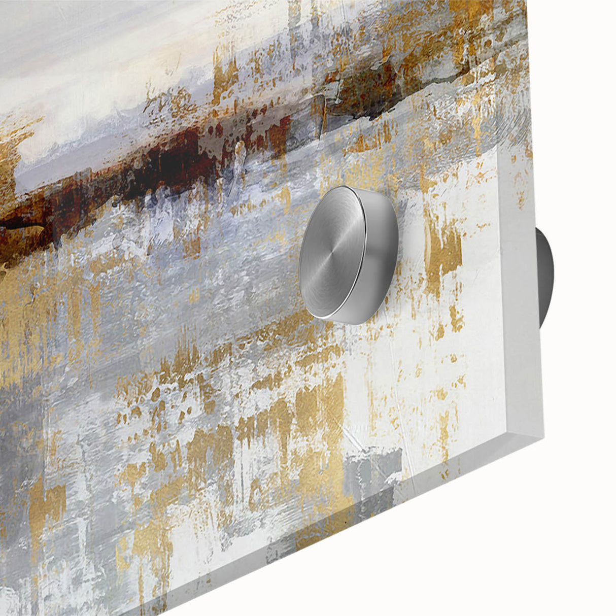 Close-up of an abstract strokes and lines wall art design, showcasing vibrant colors and intricate textures on acrylic glass, perfect for modern decor.