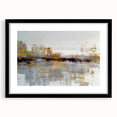 Framed abstract wall art featuring colorful strokes and lines on a black background, showcasing a modern design perfect for contemporary decor.