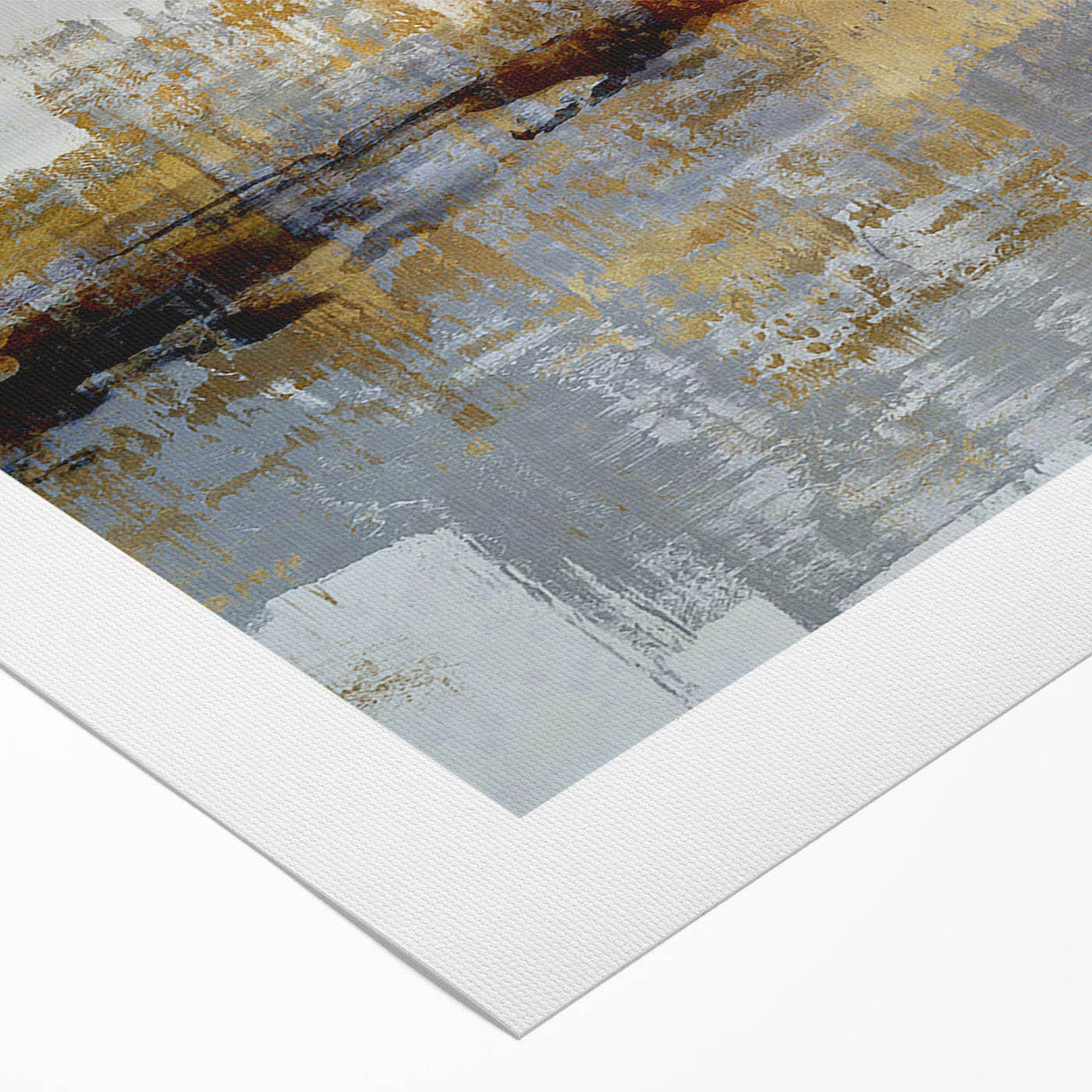 Abstract wall art featuring vibrant strokes and lines in a multicolored design, ideal for modern home decor and artistic expression.