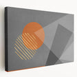 Abstract strokes and lines design on stretched canvas wall art in vibrant colors, showcasing artistic flair for modern home decor.