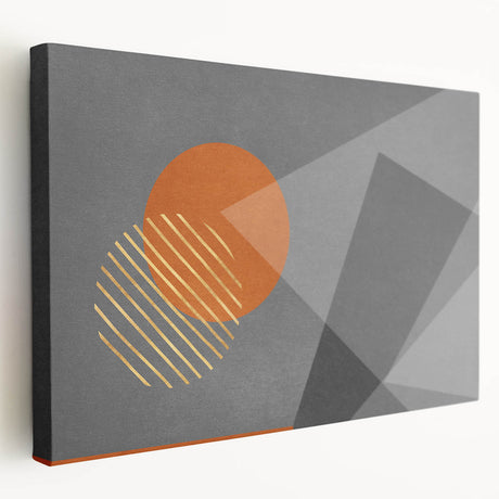 Abstract strokes and lines design on stretched canvas wall art in vibrant colors, showcasing artistic flair for modern home decor.