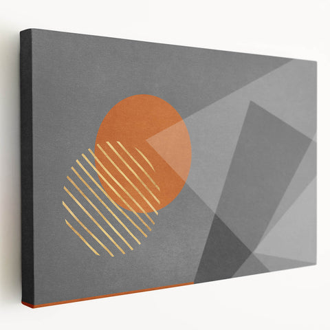 Abstract strokes and lines design on stretched canvas wall art in vibrant colors, showcasing artistic flair for modern home decor.