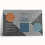Abstract wall art canvas showcasing a vibrant composition of colorful strokes and lines, perfect for modern home decor.