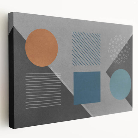 Stretched canvas wall art showcasing an abstract design with vibrant strokes and lines, ideal for modern home decor and art enthusiasts.
