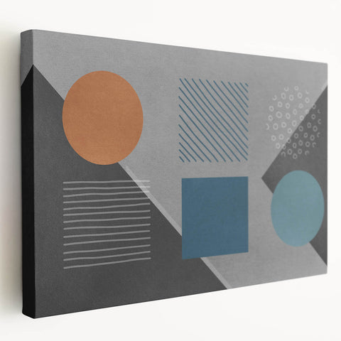 Stretched canvas wall art showcasing an abstract design with vibrant strokes and lines, ideal for modern home decor and art enthusiasts.