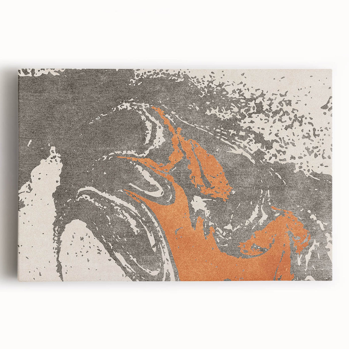 Abstract wall art featuring vibrant strokes and lines in a modern design, printed on stretched canvas with a gallery wrap finish, ideal for contemporary home decor.