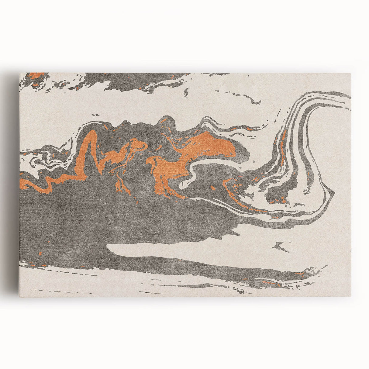Abstract wall art featuring vibrant strokes and lines in a colorful design, printed on stretched canvas, ideal for modern home decor.