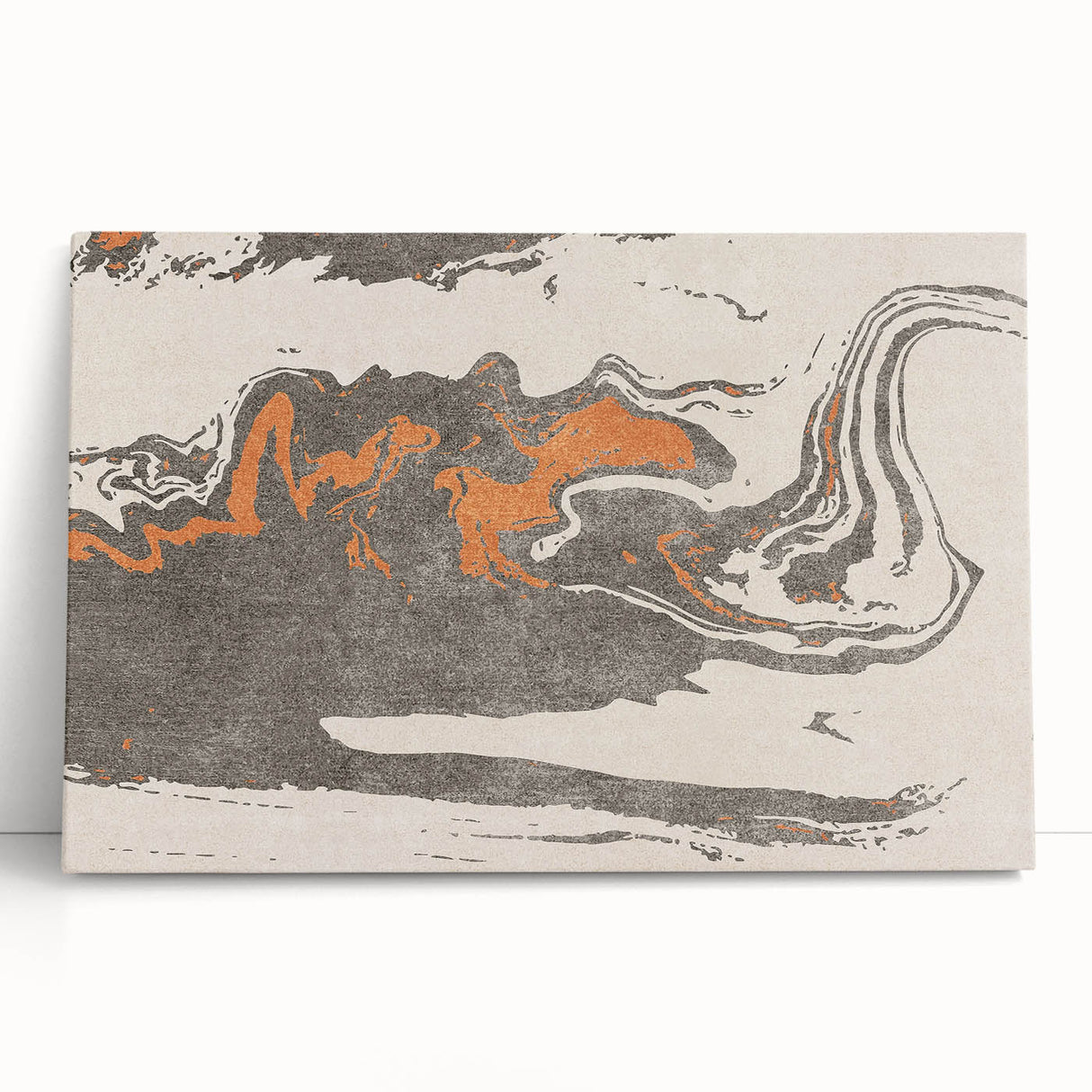 Abstract canvas wall art featuring vibrant strokes and lines in a blend of blue, pink, and gold hues, ideal for modern home décor.