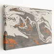 Abstract canvas wall art showcasing vibrant strokes and lines in bold colors, designed to add a modern touch to any interior decor.