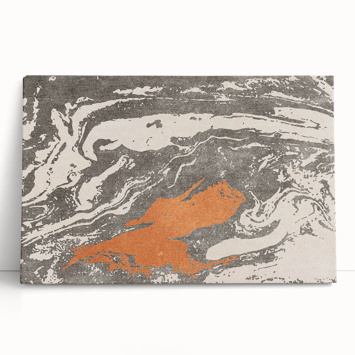 Abstract strokes and lines wall art design on stretched canvas, showcasing vibrant colors and modern aesthetic, perfect for contemporary decor.