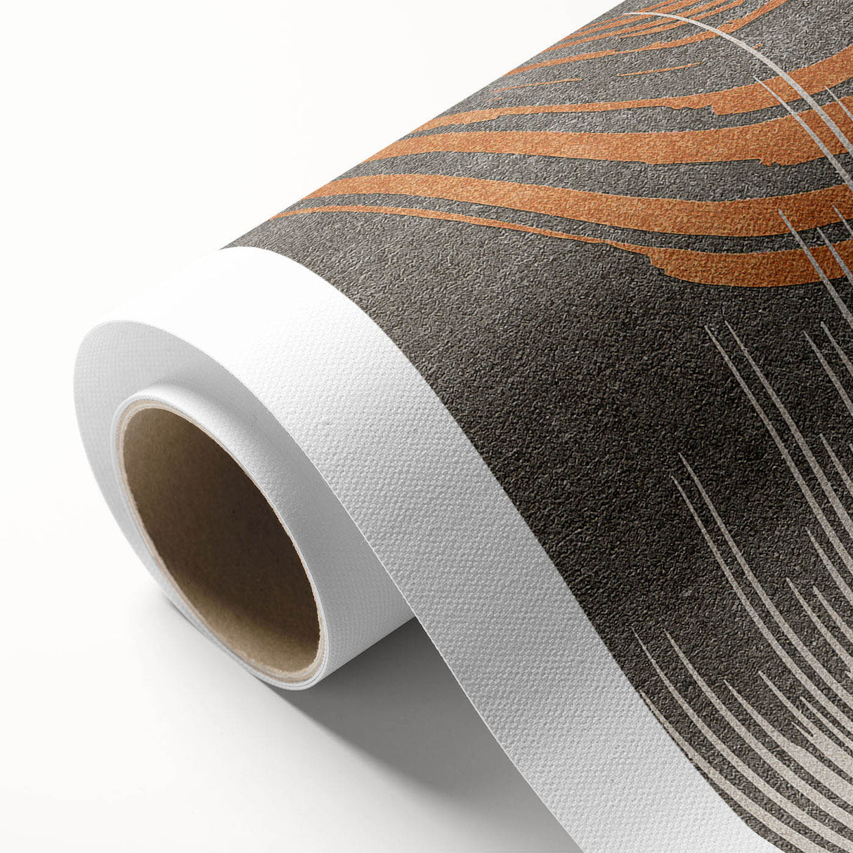 Abstract strokes and lines in vibrant colors create a modern wall art design on rolled canvas, ideal for contemporary home decor. Perfect for adding a splash of creativity to any room.