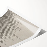 Abstract wall art print featuring vibrant strokes and lines in shades of blue, orange, and gold, designed to enhance modern interior decor. Rolled for easy shipping and display.