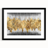 Framed wall art featuring an abstract design of colorful strokes and lines, set in a sleek black frame with a mat for a modern decor touch.