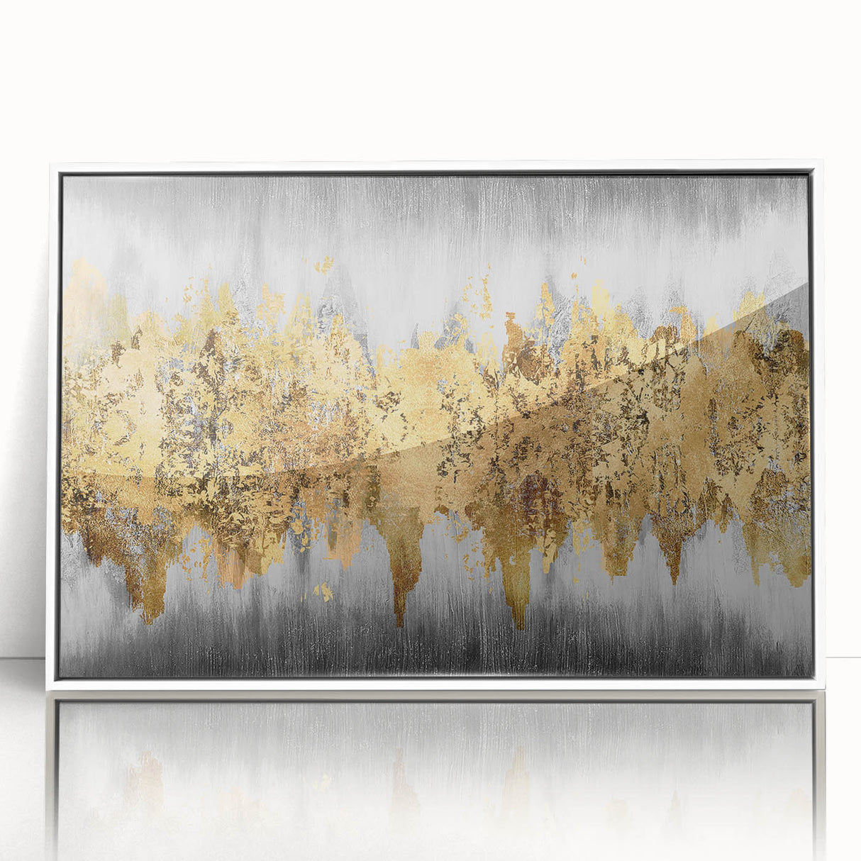 Framed abstract wall art featuring colorful strokes and lines in vibrant shades of blue, pink, and yellow, adding a modern touch to any decor.