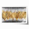 Abstract wall art print showcasing vibrant strokes and lines in shades of blue, yellow, and orange, perfect for modern home decor.