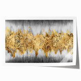 Abstract wall art print showcasing vibrant strokes and lines in shades of blue, yellow, and orange, perfect for modern home decor.