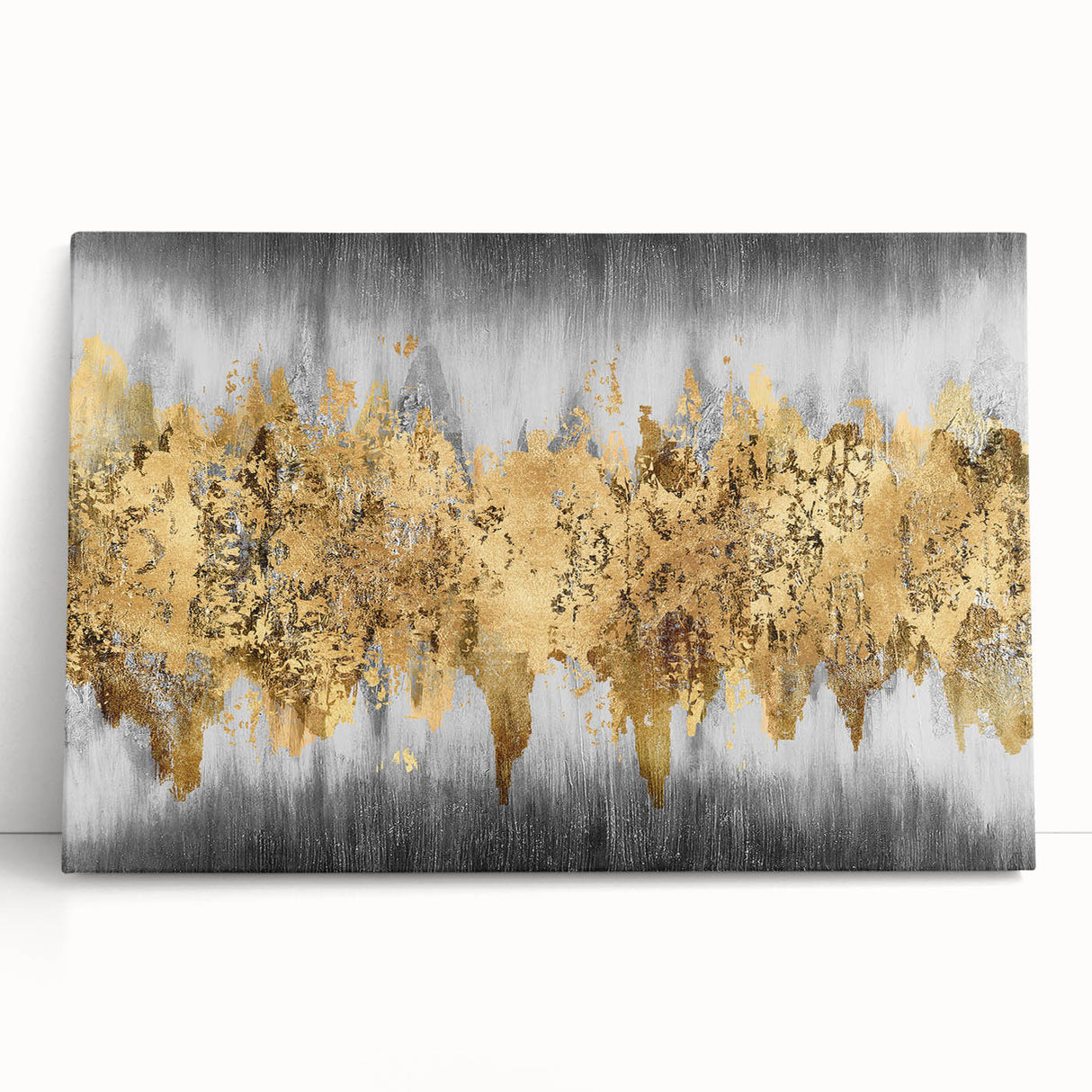 Abstract canvas wall art featuring vibrant strokes and lines in shades of blue, yellow, and red, ideal for modern home decor.