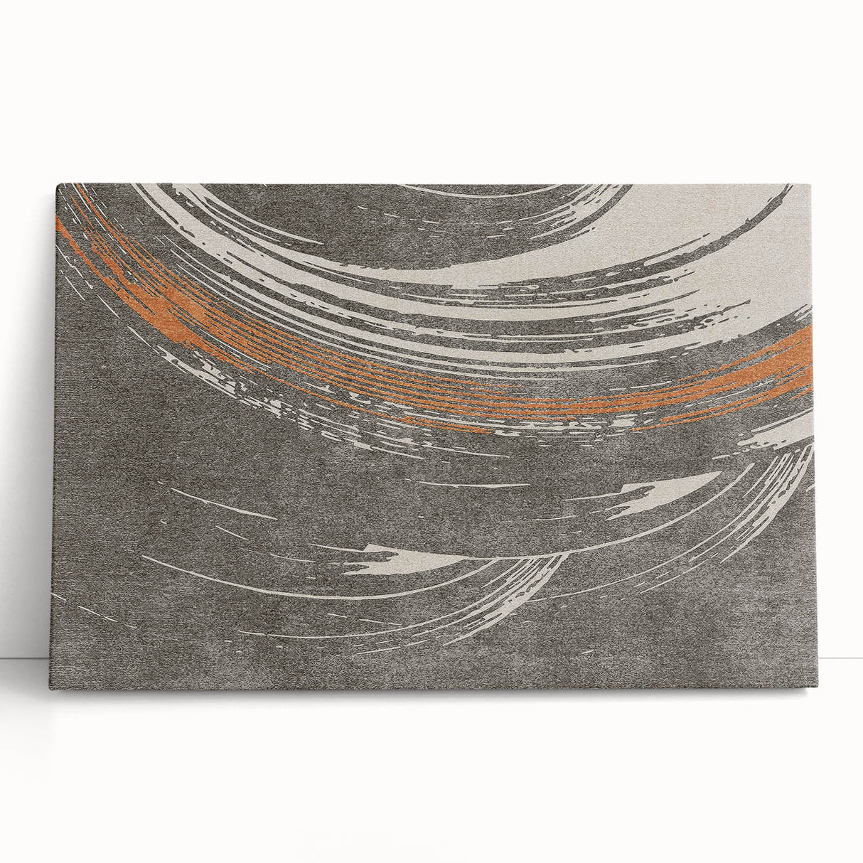 Abstract wall art featuring colorful strokes and lines on stretched canvas, showcasing a modern design ideal for contemporary home decor.