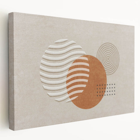 Abstract wall art design featuring colorful strokes and lines on a stretched canvas, showcasing vibrant hues and modern aesthetic suitable for home decor.