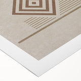 Abstract wall art design showcasing vibrant strokes and lines in shades of blue, orange, and yellow on rolled canvas, perfect for modern decor.