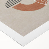 Abstract canvas wall art showcasing vibrant strokes and lines in a blend of blue, orange, and yellow hues, perfect for modern decor.