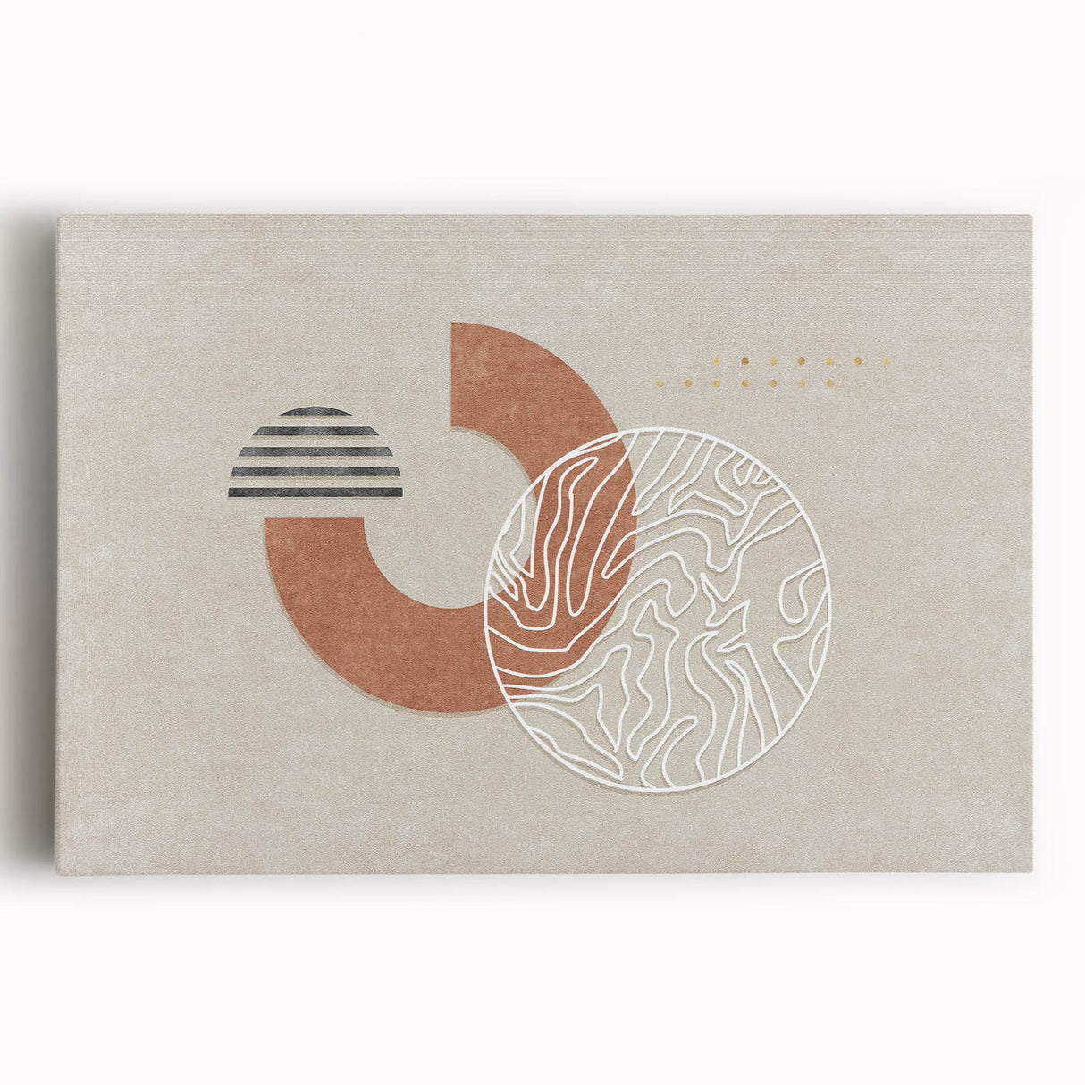 Abstract wall art canvas featuring vibrant strokes and lines in a blend of blue, yellow, and red tones, ideal for modern decor.