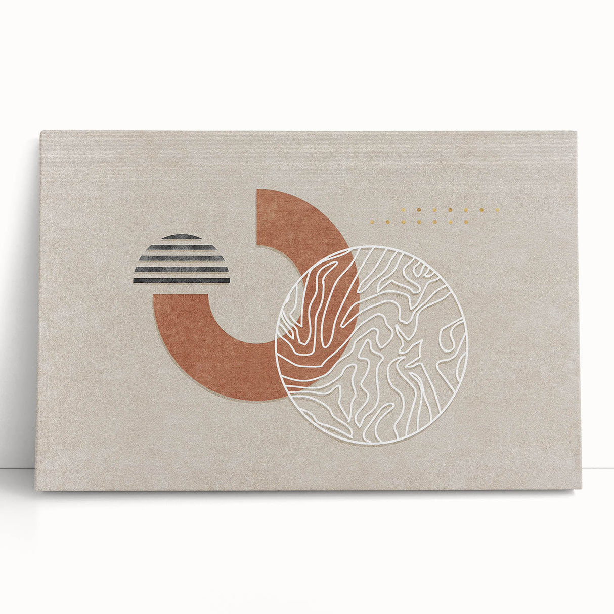 Abstract wall art featuring a vibrant collection of colorful strokes and lines on stretched canvas, ideal for modern home decor and artistic expression.